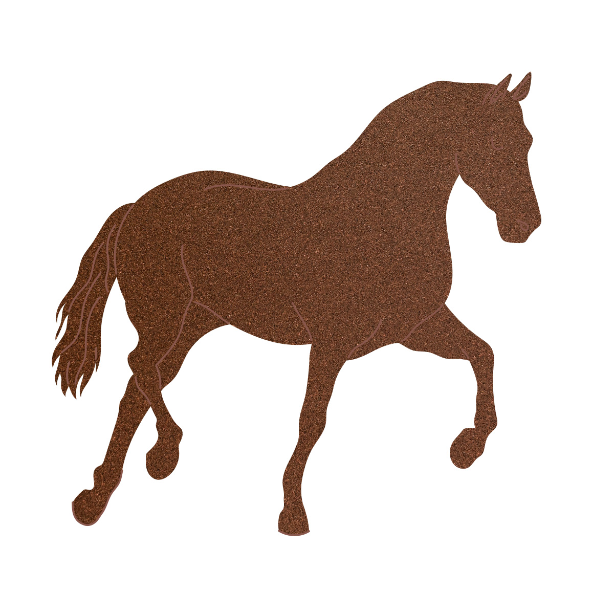Tiermal Pferd | Patina Braun 3mm mit Erdanker