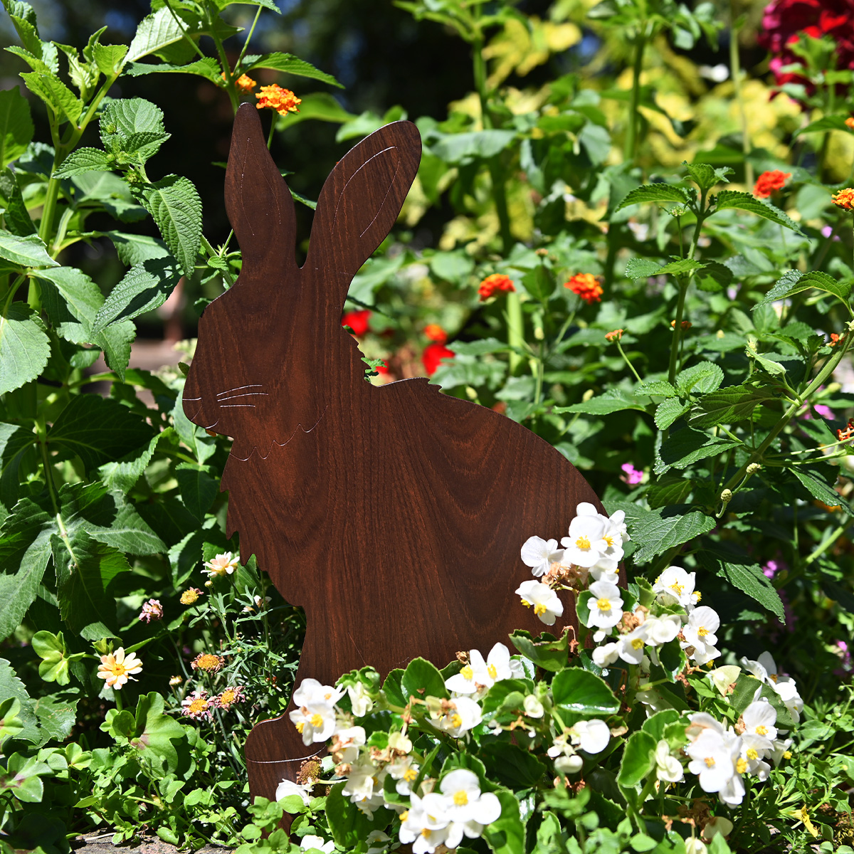 Tiermal Hase | Nussbaum 3mm mit Erdanker